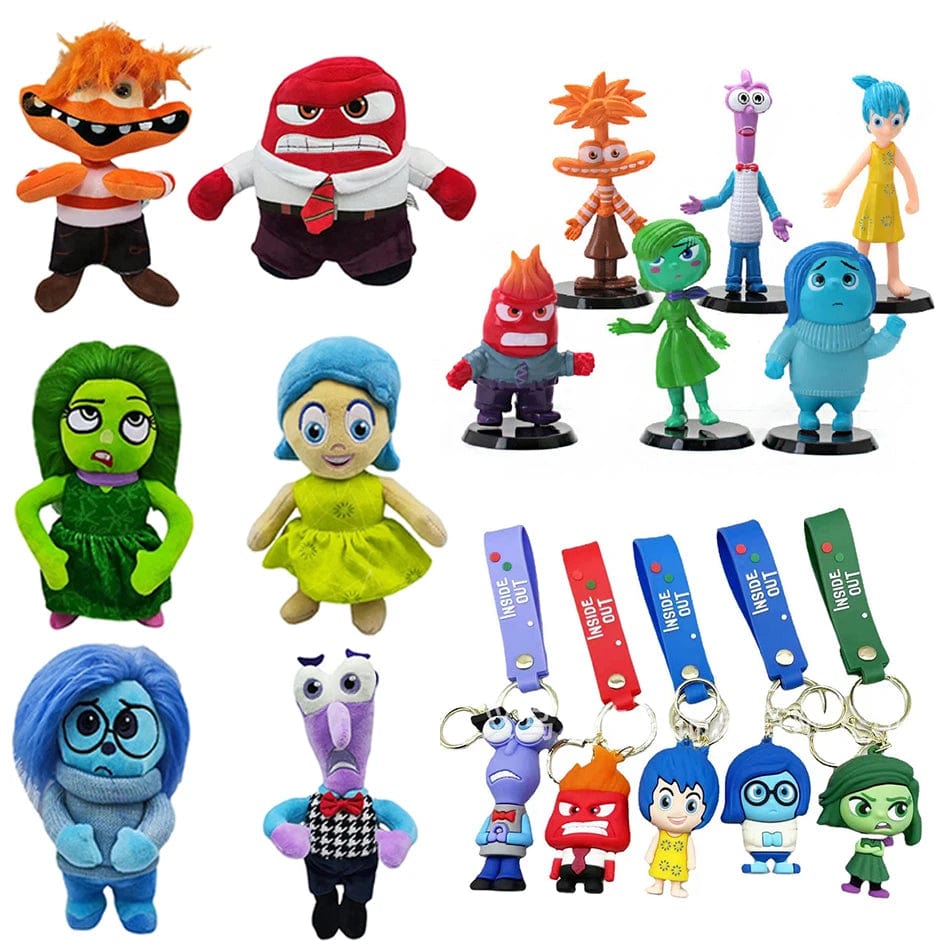 Planet Gates New Inside Out 2 Plush Anxiety Doll Cute Joy Fear Anger Disgust Sadness Riley Plushish Toys Collection Model Toy Birthday Gift