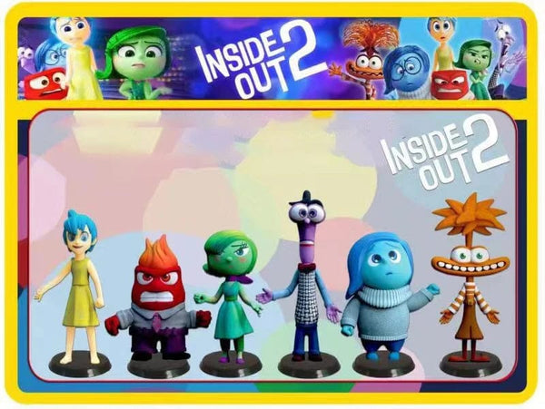 Planet Gates New Inside Out 2 Plush Anxiety Doll Cute Joy Fear Anger Disgust Sadness Riley Plushish Toys Collection Model Toy Birthday Gift