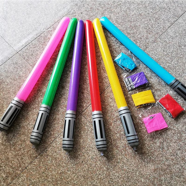 Planet Gates New Kids Inflatable Lightsaber  Laser Sword Toy 100cm Inflatable Stick Pvc Inflatable Sword for Children Gift