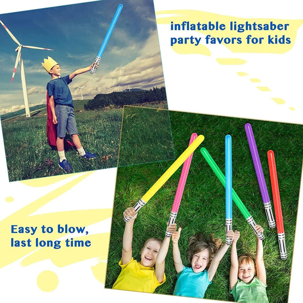 Planet Gates New Kids Inflatable Lightsaber  Laser Sword Toy 100cm Inflatable Stick Pvc Inflatable Sword for Children Gift