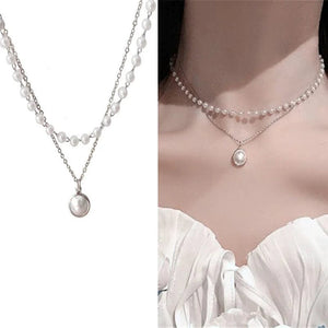 Planet Gates New Korean Pearl Necklaces for Women Gold Color Link Chain Choker Fashion Neck Accessories Elegant Collar bijoux femme