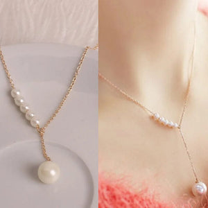 Planet Gates New Korean Pearl Necklaces for Women Gold Color Link Chain Choker Fashion Neck Accessories Elegant Collar bijoux femme