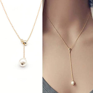 Planet Gates New Korean Pearl Necklaces for Women Gold Color Link Chain Choker Fashion Neck Accessories Elegant Collar bijoux femme