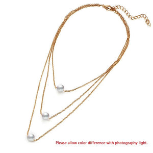 Planet Gates New Korean Pearl Necklaces for Women Gold Color Link Chain Choker Fashion Neck Accessories Elegant Collar bijoux femme