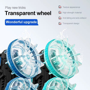 Planet Gates New LED Amphibious RC car Dual remote control waterproof stunt car double side flip drift drive 360 ° rotation rc cars Kids toy