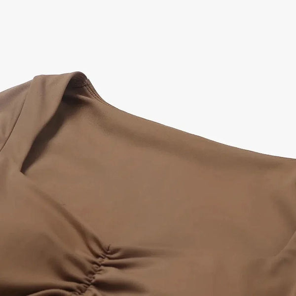 Planet Gates New Long Sleeve Yoga Shirts for Women Workout Gym Crop Top Exercise Padded Yoga Top Scrunch Bust Gym Clothes Active Wear