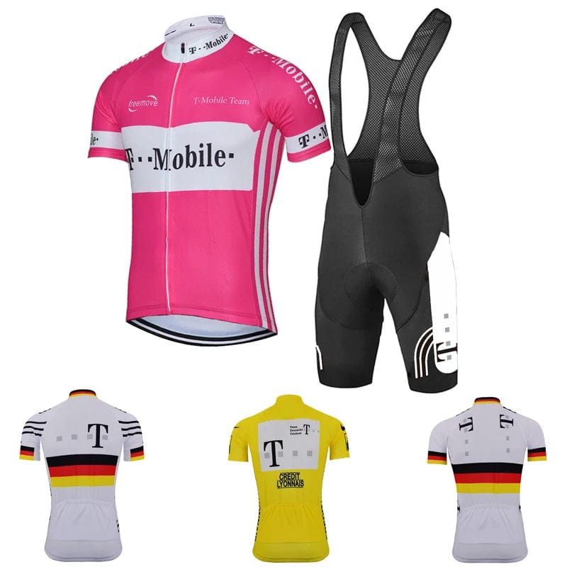 Planet Gates NEW Man Summer Cycling Jersey Sets MTB Pink Shirt Short Sleeve Bike Clothing Racing Bicycle Ropa Ciclismo Wea BIB Shorts Gel Pad