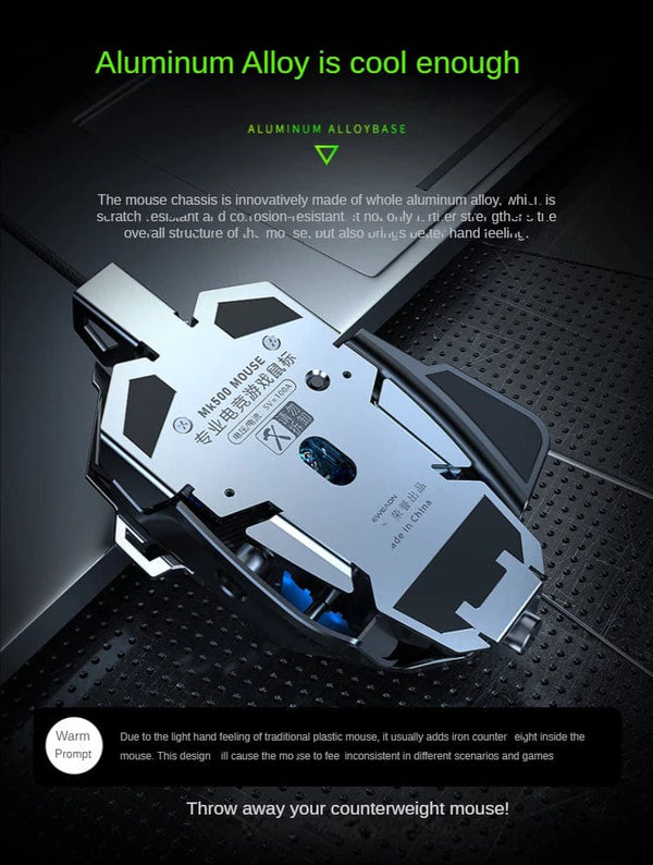 Planet Gates New Mechanical Wired Gaming Mouse 9 Key Macro Definition 12800 DPI Color Backlit Game Player Computer Peripheral for Windows PC