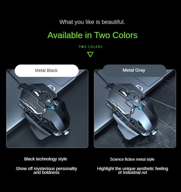 Planet Gates New Mechanical Wired Gaming Mouse 9 Key Macro Definition 12800 DPI Color Backlit Game Player Computer Peripheral for Windows PC