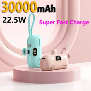 Planet Gates New Mini Convenient Mobile Power Bank 30000mah Portable Fast Charging Suitable For iPhone 16  Samsung Xiaomi External Battery