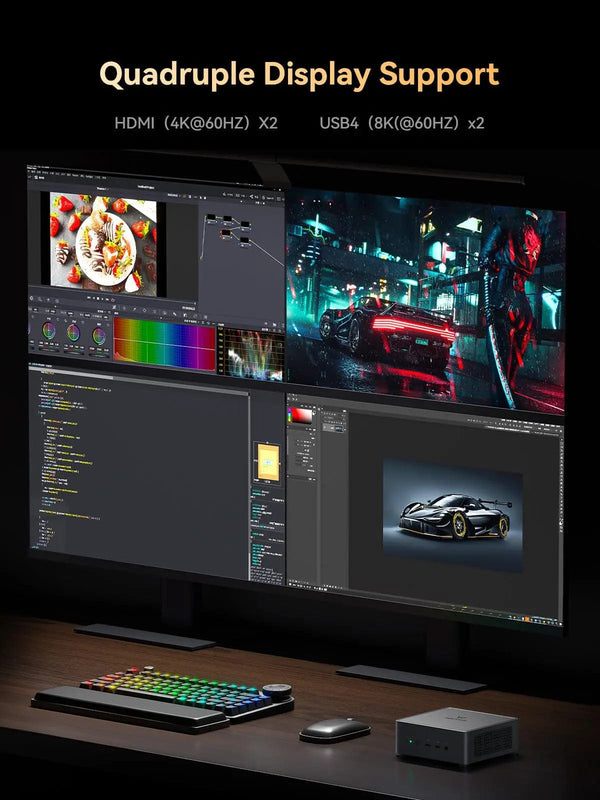Planet Gates New MINISFORUM UM790 Pro Mini PC AMD Ryzen 9 7940HS Gaming Mini PC Window 11 DDR5 5600MHz USB4 WiFi 6E Desktop Mini Computer