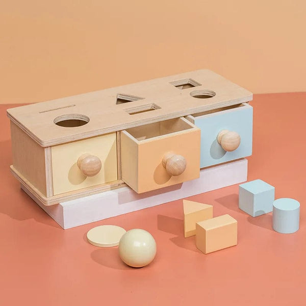 Planet Gates New Montessori Macaroon Color Spinning Drum Match Coin Box Permanent Box Round Rectangular Box Kids Sensory Toys for Baby Gifts