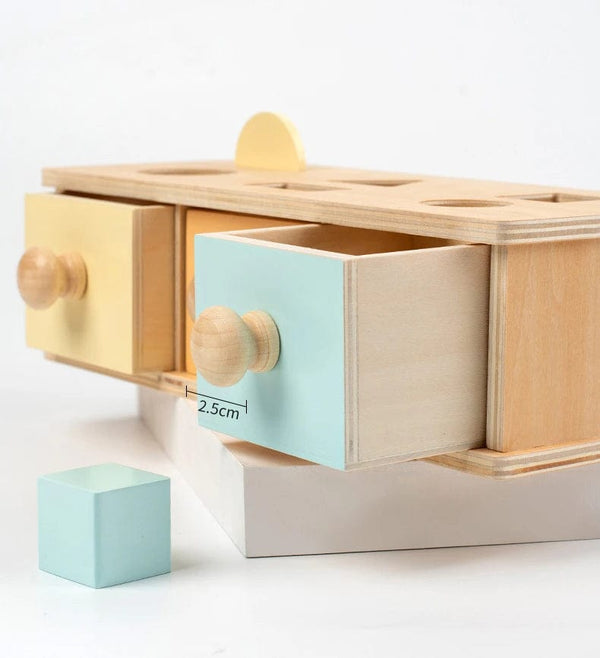 Planet Gates New Montessori Macaroon Color Spinning Drum Match Coin Box Permanent Box Round Rectangular Box Kids Sensory Toys for Baby Gifts