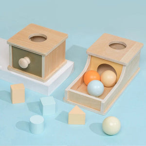 Planet Gates New Montessori Macaroon Color Spinning Drum Match Coin Box Permanent Box Round Rectangular Box Kids Sensory Toys for Baby Gifts