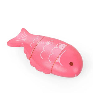 Planet Gates New Montessori Simulation Animal Magnetic Play House Fish Shrimp Crab Shell Seasoning Sashimi Baking Toy Wooden Educational Toys