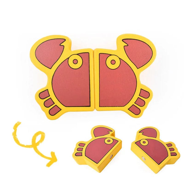 Planet Gates New Montessori Simulation Animal Magnetic Play House Fish Shrimp Crab Shell Seasoning Sashimi Baking Toy Wooden Educational Toys