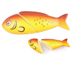 Planet Gates New Montessori Simulation Animal Magnetic Play House Fish Shrimp Crab Shell Seasoning Sashimi Baking Toy Wooden Educational Toys