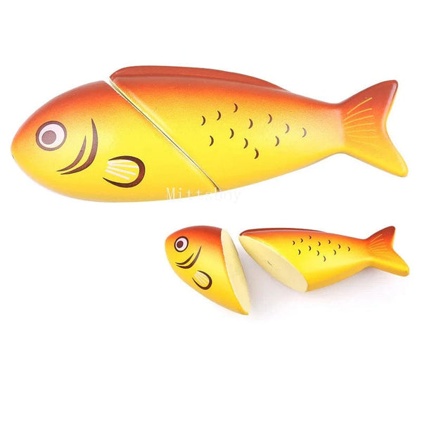 Planet Gates New Montessori Simulation Animal Magnetic Play House Fish Shrimp Crab Shell Seasoning Sashimi Baking Toy Wooden Educational Toys