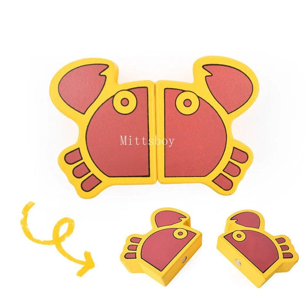 Planet Gates New Montessori Simulation Animal Magnetic Play House Fish Shrimp Crab Shell Seasoning Sashimi Baking Toy Wooden Educational Toys