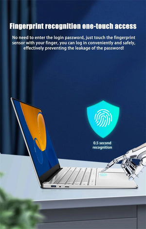 Planet Gates New N5095 Laptop 32GB RAM 2048GB SSD Intel Windows 11 Pro Office pc gaming portabl Notebook Computer Fingerprint Unlock Keyboard