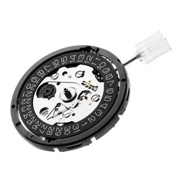 Planet Gates New NH35 24 Jewelry High Accuracy Mechanical Automatic Movement Black Day Date 3 o'clock Crown 3.8'clock Crown