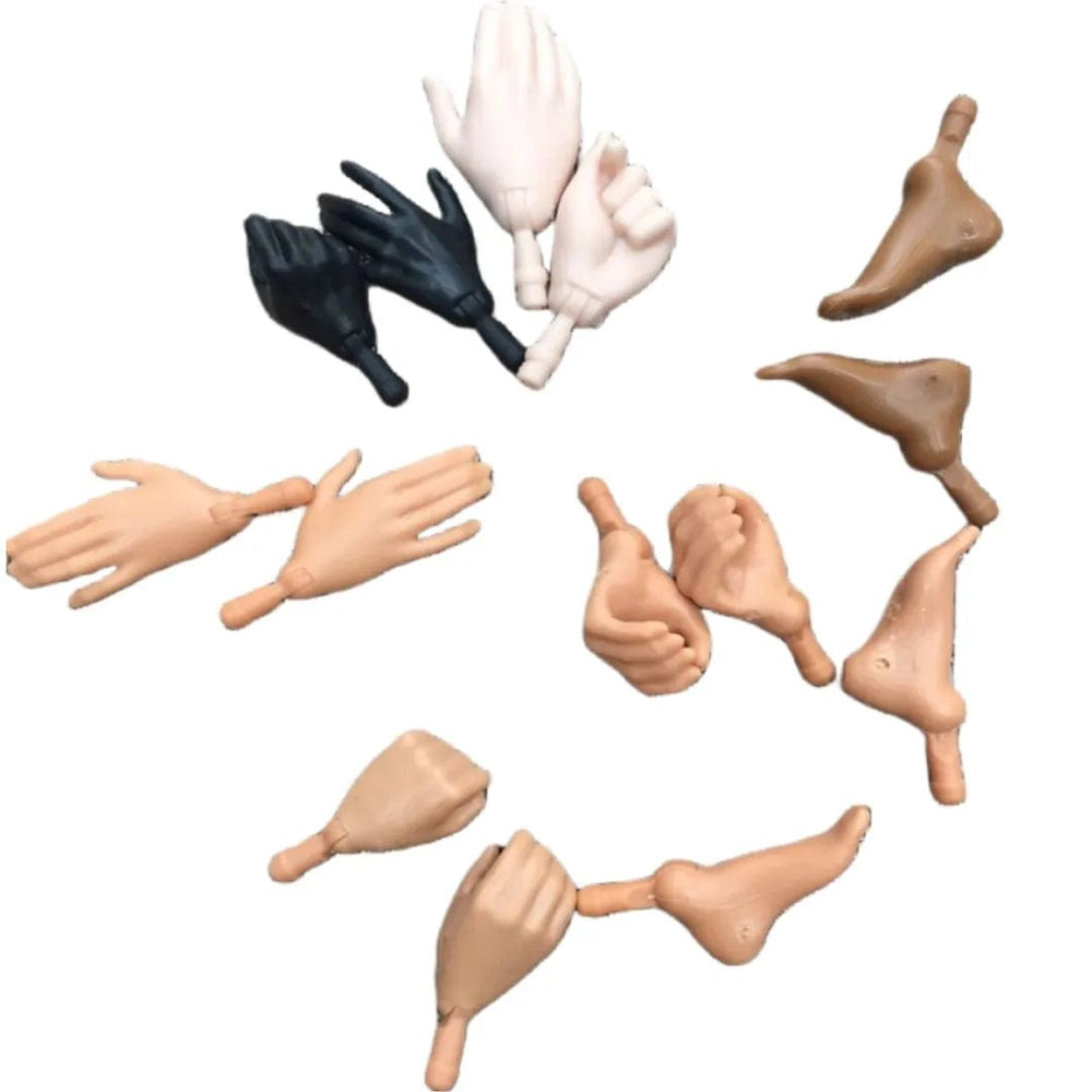 Planet Gates New Original Replacement Doll Hands Monstering High Doll Toy Parts Black Gray Yellow Blue Fishman Doll Hands DIY Toy Accessories