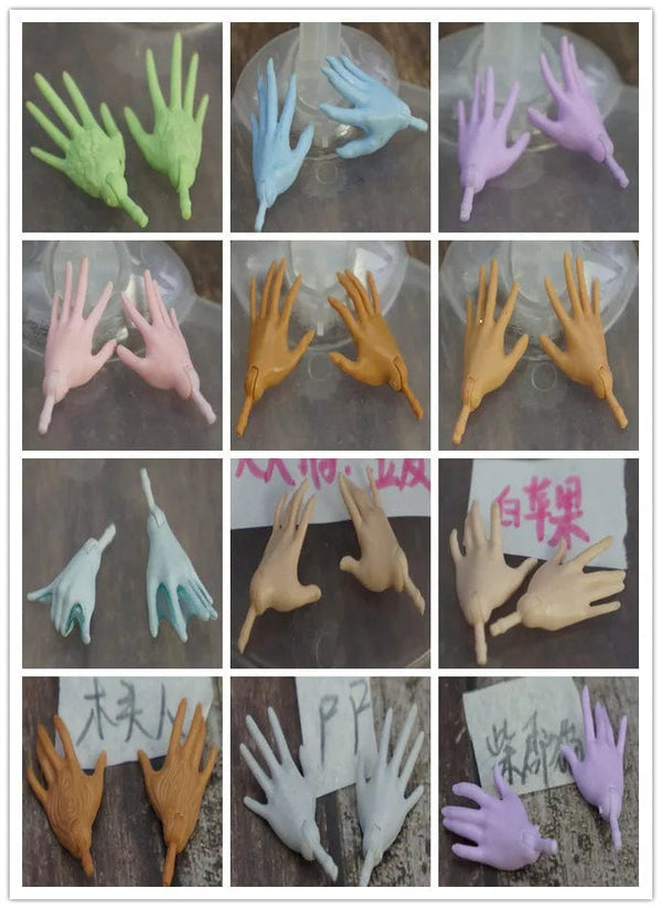 Planet Gates New Original Replacement Doll Hands Monstering High Doll Toy Parts Black Gray Yellow Blue Fishman Doll Hands DIY Toy Accessories