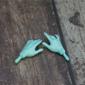 Planet Gates New Original Replacement Doll Hands Monstering High Doll Toy Parts Black Gray Yellow Blue Fishman Doll Hands DIY Toy Accessories