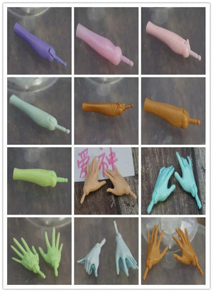 Planet Gates New Original Replacement Doll Hands Monstering High Doll Toy Parts Black Gray Yellow Blue Fishman Doll Hands DIY Toy Accessories