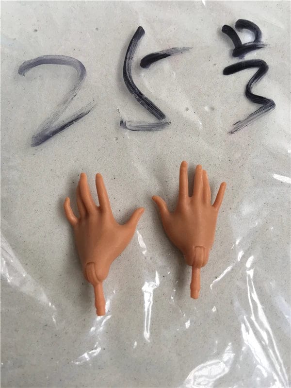 Planet Gates New Original Replacement Doll Hands Monstering High Doll Toy Parts Black Gray Yellow Blue Fishman Doll Hands DIY Toy Accessories