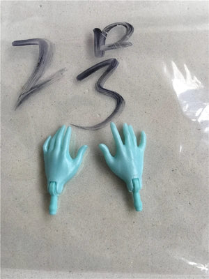 Planet Gates New Original Replacement Doll Hands Monstering High Doll Toy Parts Black Gray Yellow Blue Fishman Doll Hands DIY Toy Accessories