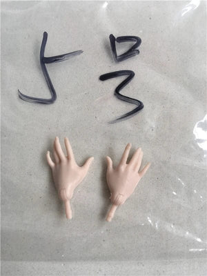 Planet Gates New Original Replacement Doll Hands Monstering High Doll Toy Parts Black Gray Yellow Blue Fishman Doll Hands DIY Toy Accessories