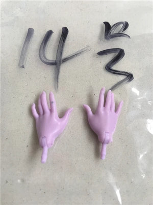 Planet Gates New Original Replacement Doll Hands Monstering High Doll Toy Parts Black Gray Yellow Blue Fishman Doll Hands DIY Toy Accessories