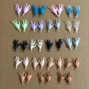 Planet Gates New Original Replacement Doll Hands Monstering High Doll Toy Parts Black Gray Yellow Blue Fishman Doll Hands DIY Toy Accessories