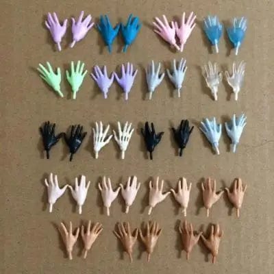 Planet Gates New Original Replacement Doll Hands Monstering High Doll Toy Parts Black Gray Yellow Blue Fishman Doll Hands DIY Toy Accessories