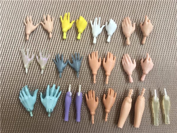 Planet Gates New Original Replacement Doll Hands Monstering High Doll Toy Parts Black Gray Yellow Blue Fishman Doll Hands DIY Toy Accessories