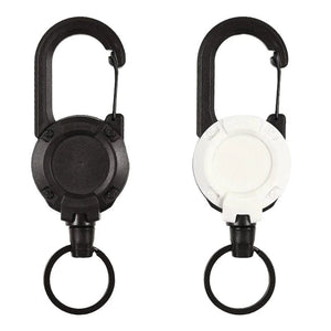 Planet Gates New Outdoor Automatic Retractable Wire Rope Luya Anti-theft Tactical Keychain Telescopic Keychain Retractable Hook Tool