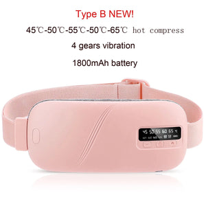Planet Gates New pink / CHINA Electric Menstrual Period Cramp Massager Heating Pad Belt for Female Waist Abdominal Warm Palace Belt Massage Device Vibration