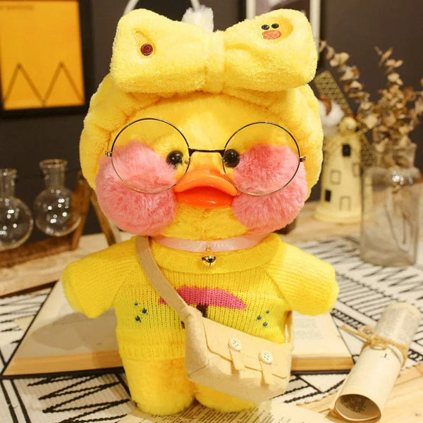 Planet Gates New plush Cute Lalafanfan Duck Cafe Duck 30cm Doll Plush Toy Stuffed Soft Doll Kawaii Animal Pillow Birthday Gift for Kids