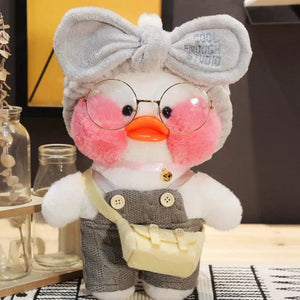 Planet Gates New plush Cute Lalafanfan Duck Cafe Duck 30cm Doll Plush Toy Stuffed Soft Doll Kawaii Animal Pillow Birthday Gift for Kids