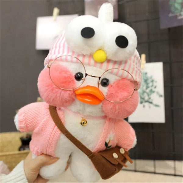 Planet Gates New plush Cute Lalafanfan Duck Cafe Duck 30cm Doll Plush Toy Stuffed Soft Doll Kawaii Animal Pillow Birthday Gift for Kids