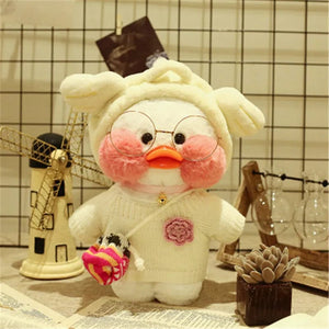 Planet Gates New plush Cute Lalafanfan Duck Cafe Duck 30cm Doll Plush Toy Stuffed Soft Doll Kawaii Animal Pillow Birthday Gift for Kids