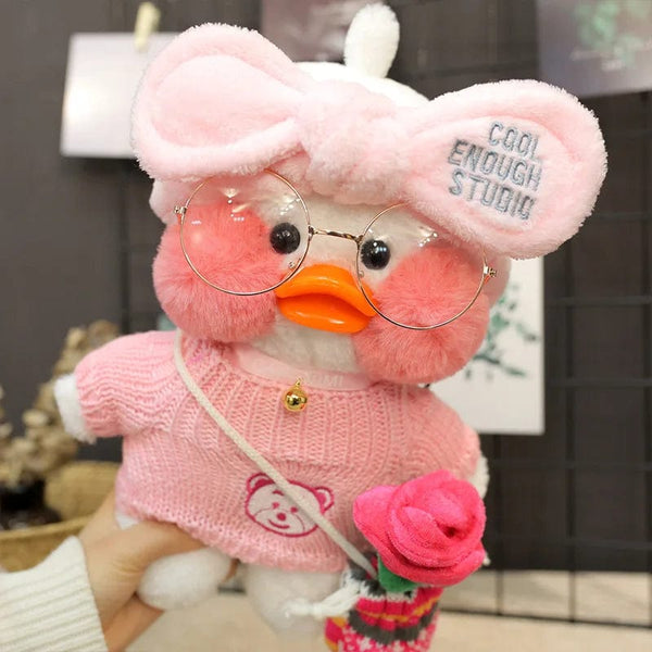 Planet Gates New plush Cute Lalafanfan Duck Cafe Duck 30cm Doll Plush Toy Stuffed Soft Doll Kawaii Animal Pillow Birthday Gift for Kids