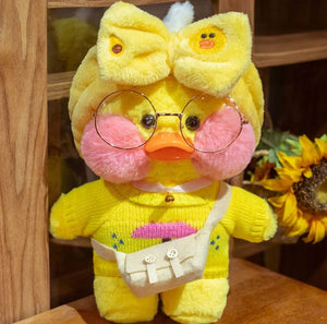Planet Gates New plush Cute Lalafanfan Duck Cafe Duck 30cm Doll Plush Toy Stuffed Soft Doll Kawaii Animal Pillow Birthday Gift for Kids