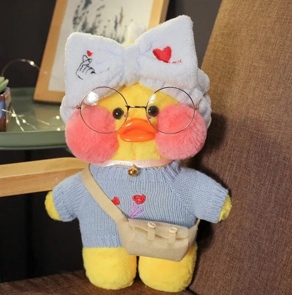 Planet Gates New plush Cute Lalafanfan Duck Cafe Duck 30cm Doll Plush Toy Stuffed Soft Doll Kawaii Animal Pillow Birthday Gift for Kids