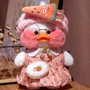 Planet Gates New plush Cute Lalafanfan Duck Cafe Duck 30cm Doll Plush Toy Stuffed Soft Doll Kawaii Animal Pillow Birthday Gift for Kids