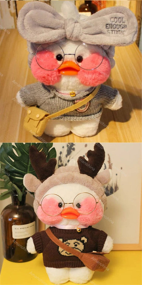 Planet Gates New plush Cute Lalafanfan Duck Cafe Duck 30cm Doll Plush Toy Stuffed Soft Doll Kawaii Animal Pillow Birthday Gift for Kids