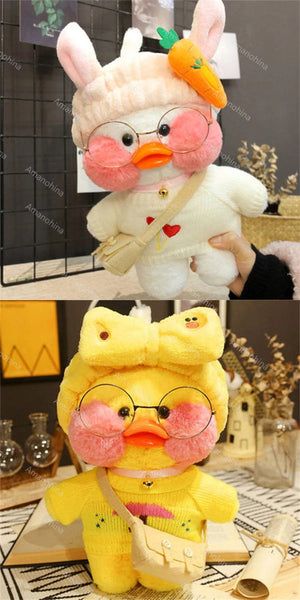 Planet Gates New plush Cute Lalafanfan Duck Cafe Duck 30cm Doll Plush Toy Stuffed Soft Doll Kawaii Animal Pillow Birthday Gift for Kids
