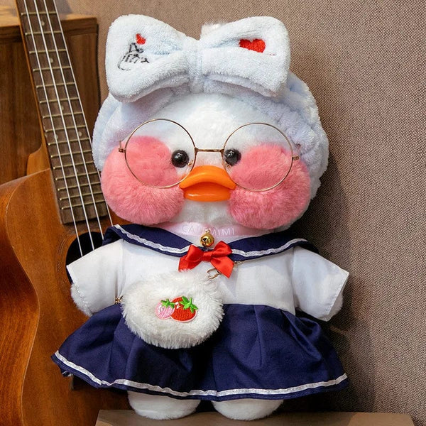 Planet Gates New plush Cute Lalafanfan Duck Cafe Duck 30cm Doll Plush Toy Stuffed Soft Doll Kawaii Animal Pillow Birthday Gift for Kids