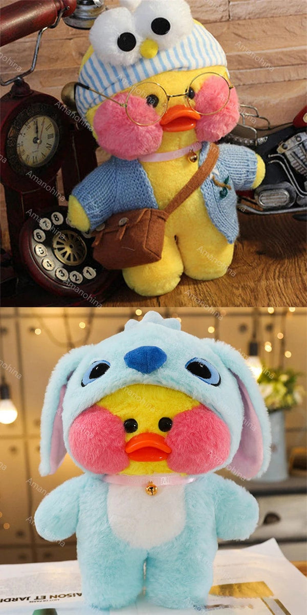 Planet Gates New plush Cute Lalafanfan Duck Cafe Duck 30cm Doll Plush Toy Stuffed Soft Doll Kawaii Animal Pillow Birthday Gift for Kids